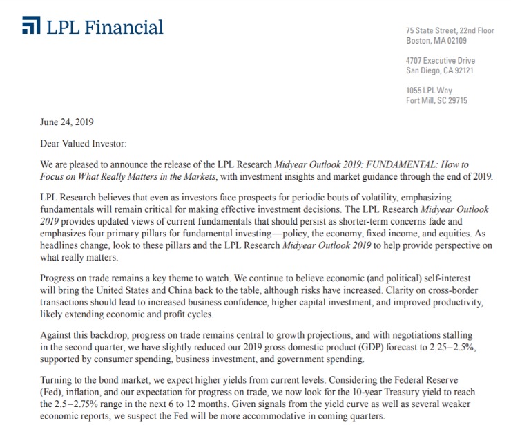 Midyear Outlook 2019: Client Letter